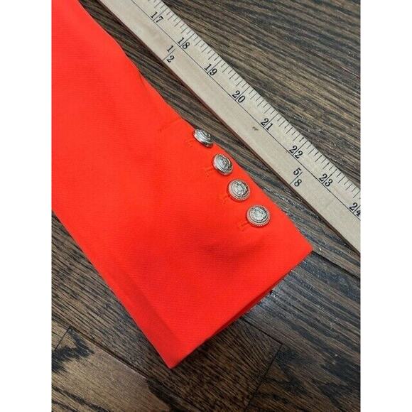 Generation Love Leighton Crepe Blazer Jacket Double Breasted Papaya Small NEW - Picture 5 of 11